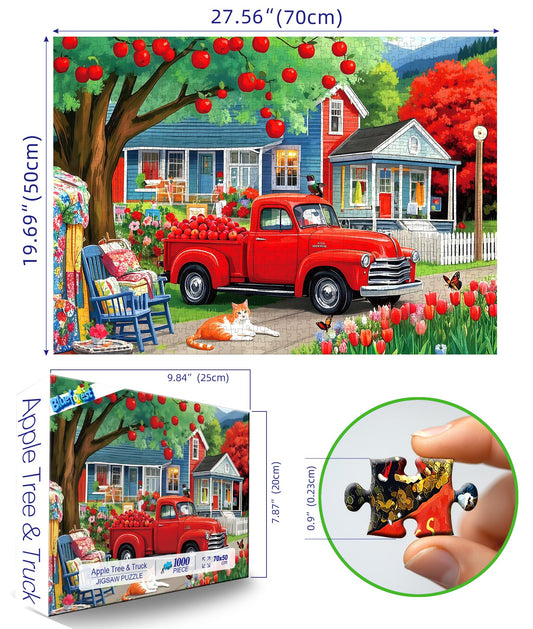 Blueforest Spring Countryside puzzle: blue house scene for relaxing rural vibes.