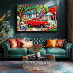 Blueforest Spring Countryside puzzle: lazy cat scene invites calm puzzling sessions.