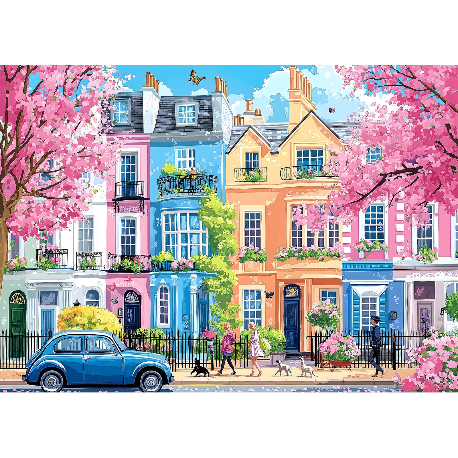 Blueforest Spring Sakura box shows cherry blossoms and Paris street details for relaxing evenings.