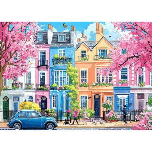 Blueforest Spring Sakura box shows cherry blossoms and Paris street details for relaxing evenings.