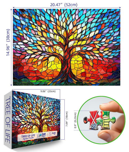 Blueforest stained glass mosaic puzzle pieces interlock for a satisfying fit