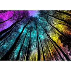 Blueforest Starry Night Forest gradient puzzle cover with vibrant hues for immersive solving.