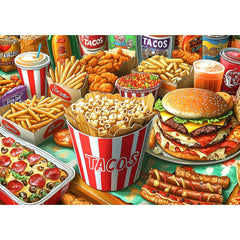 Blueforest Super Delicious Tacos puzzle box displaying vibrant tacos for relaxing play