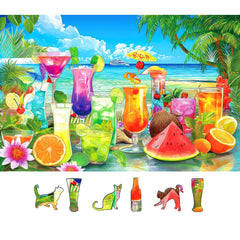 Blueforest Tropical Paradise puzzle beach scene for solo or family puzzle time.