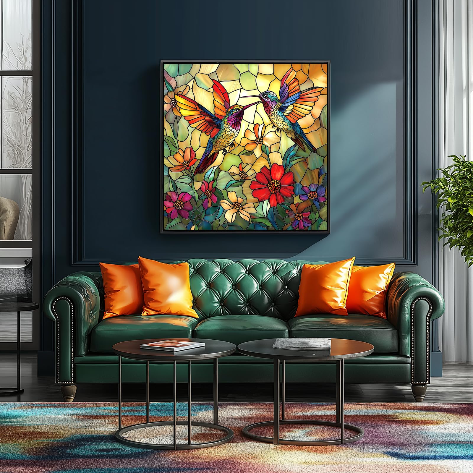 Blueforest Vintage Paint Hummingbird Flower dust-free puzzle board ideal for clean crafting.