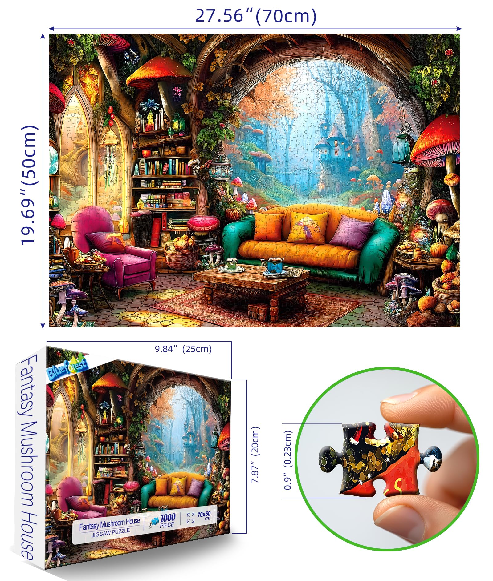 Blueforest vivid colors and intricate details enhance focus and visual appeal for seasoned puzzlers