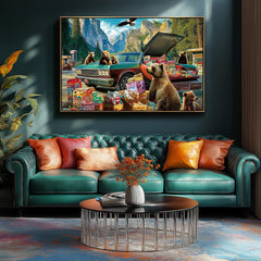 Blueforest Yosemite Bears Puzzle granite cliffs scene doubles as wall art