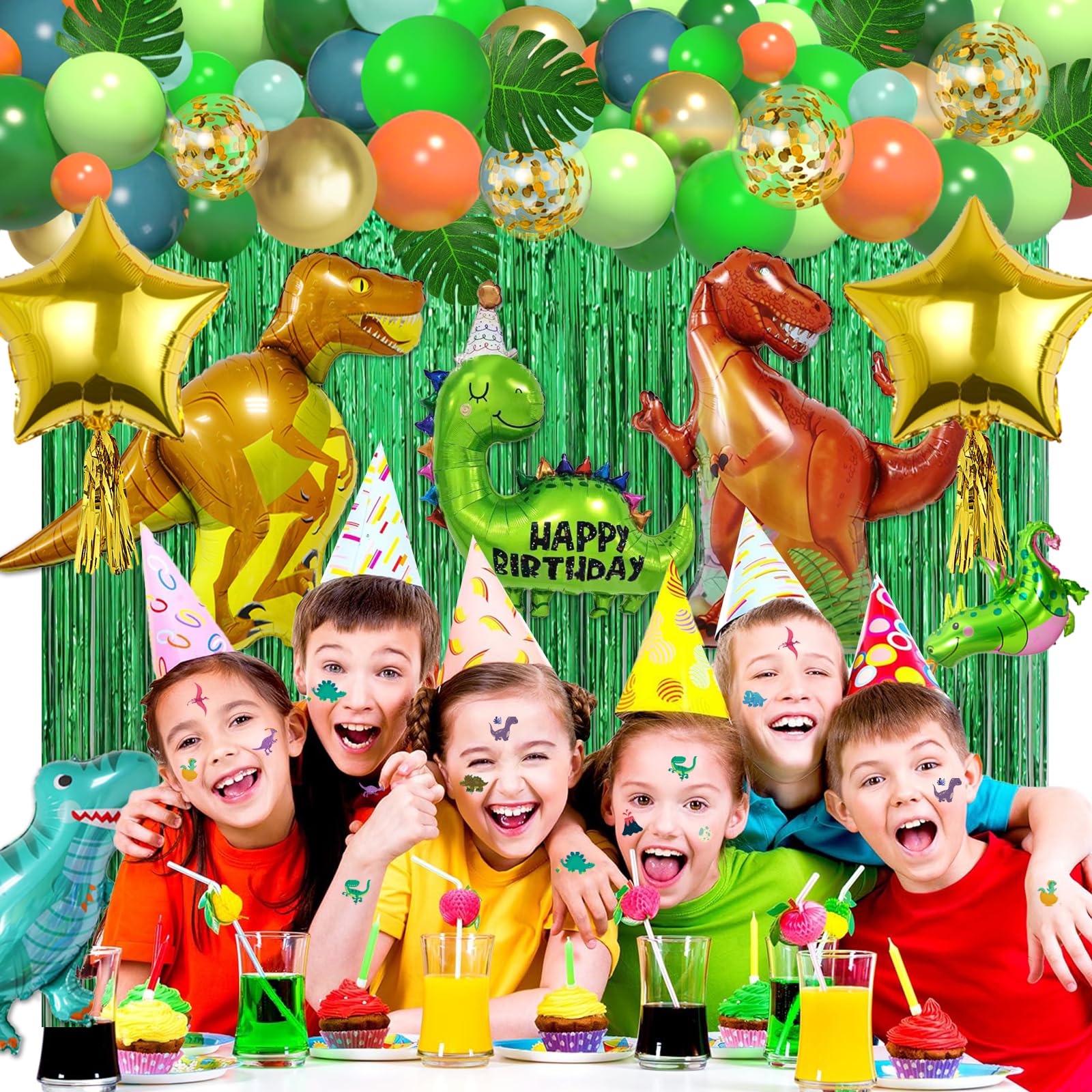 Bluegogo birthday banner and star foil balloons create a festive focal point