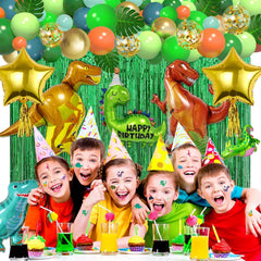 Bluegogo birthday banner and star foil balloons create a festive focal point
