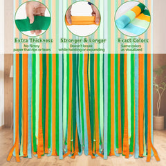 Bluegogo crepe streamers create a colorful party backdrop