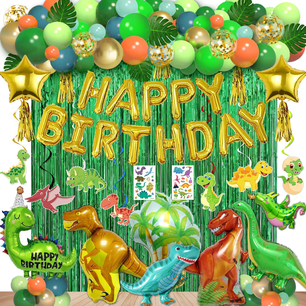 Bluegogo dinosaur balloon arch kit with large and small dinos for festive party decor