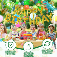 Bluegogo dinosaur balloons bundle includes assorted sizes for playful jungle party decor