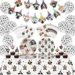 Bluegogo dog plates 7-inch for a tidy, kid-friendly party setup.