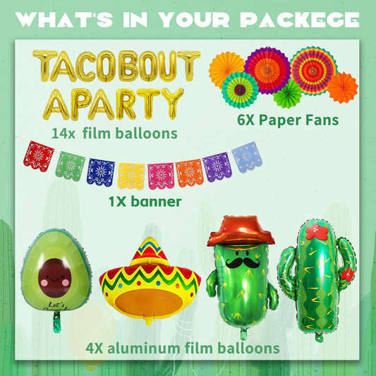 Bluegogo fiesta banner with maraca garland adds vibrant backdrop to event spaces