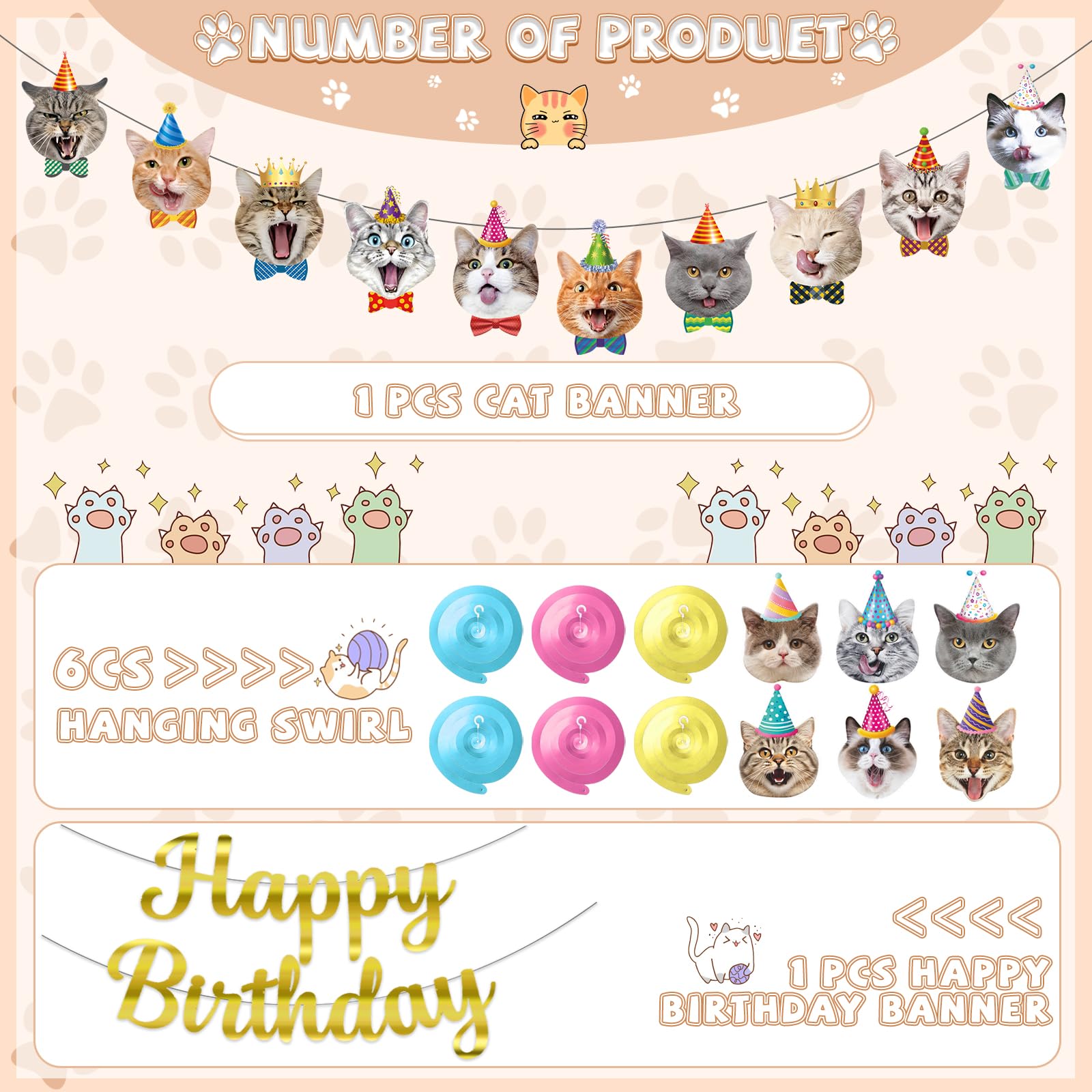 Bluegogo happy birthday banner 5m bright colors for celebrations.