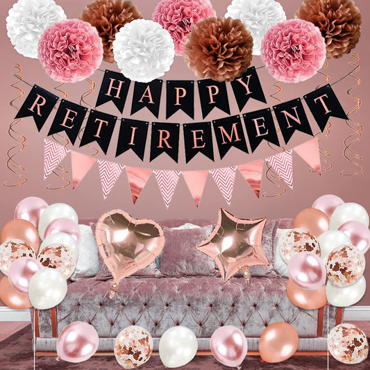 Bluegogo rose gold balloons set adds shimmering flair for celebrations.