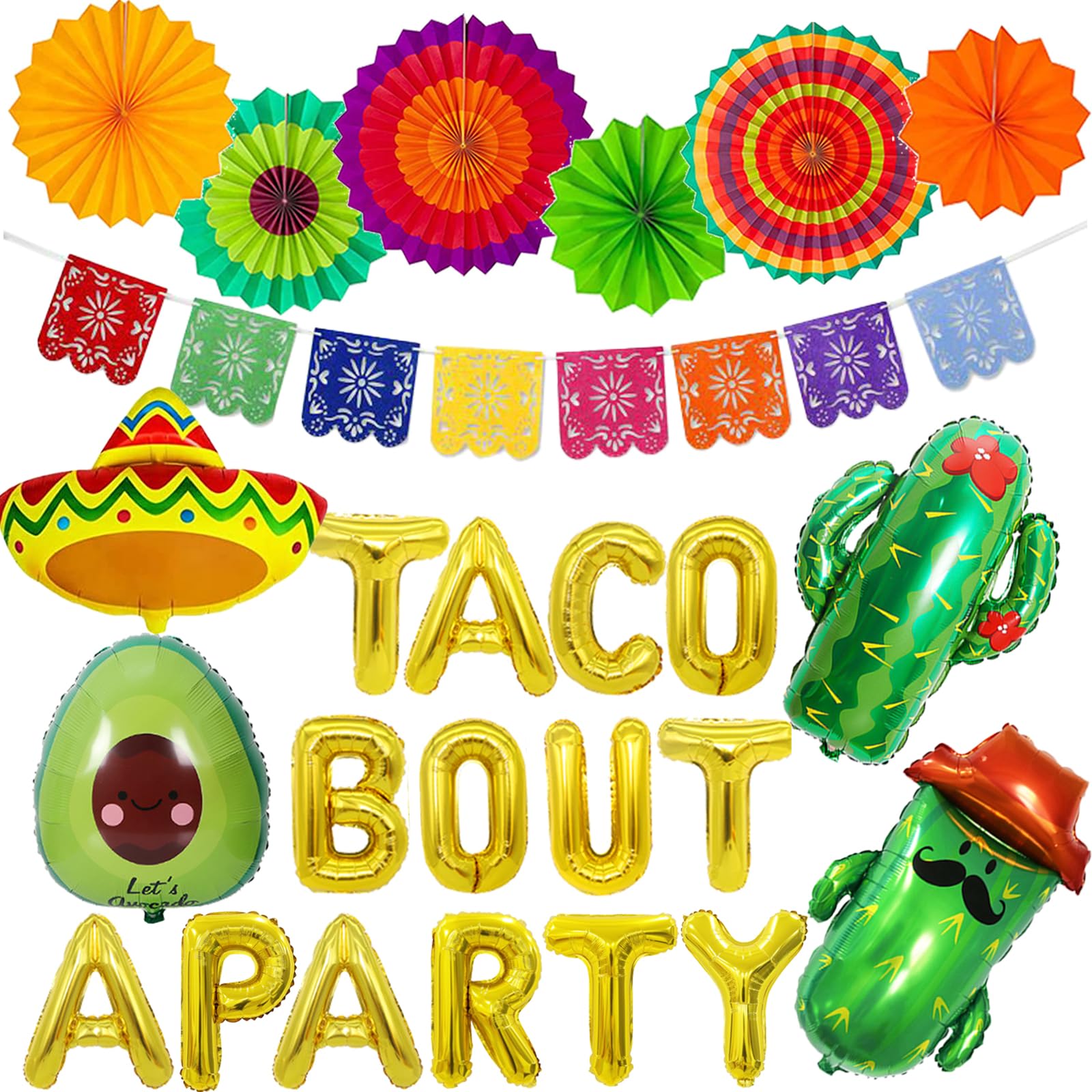 Bluegogo taco bout a party letters balloons create bold fiesta signage for celebrations