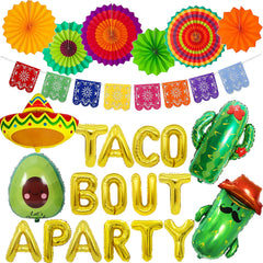 Bluegogo taco bout a party letters balloons create bold fiesta signage for celebrations
