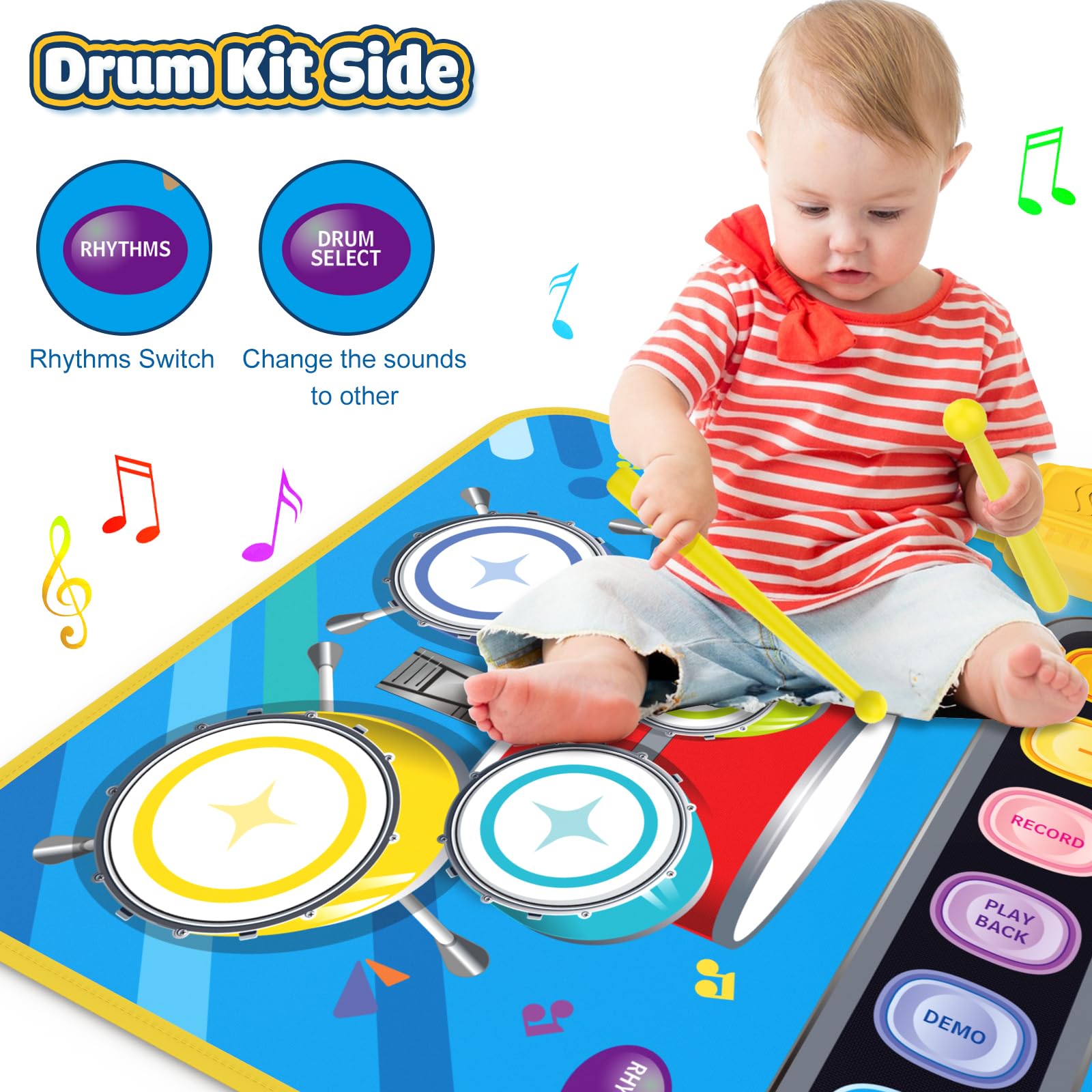BlueJay piano-side with six instrument sounds supports creative sound exploration