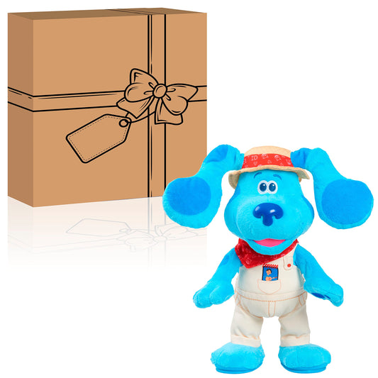 Blue's Clues Bingo Blue in farm outfit invites imaginative farm play and storytelling.