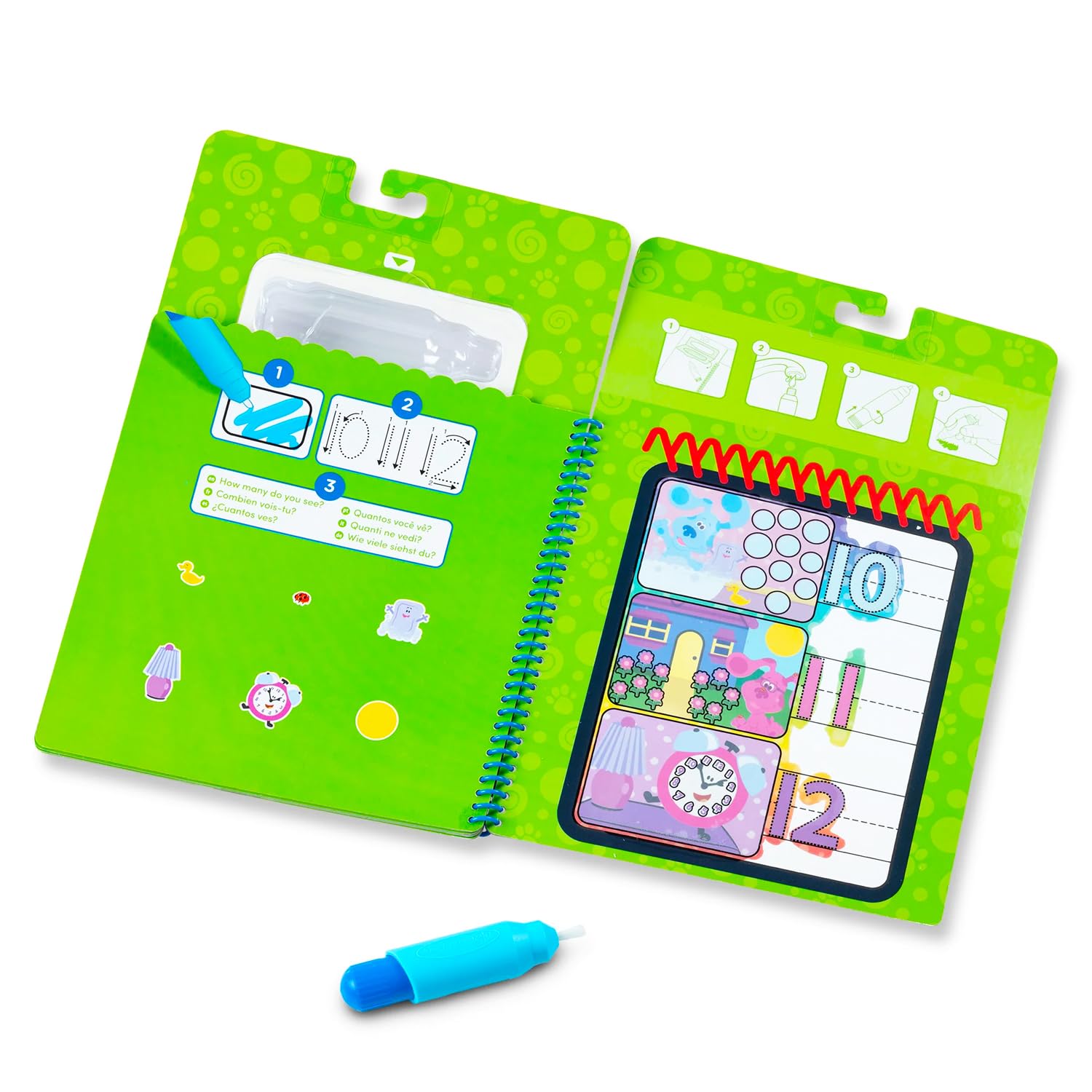 Blue's Clues Water Wow water pen reveals vibrant scenes for color discovery.