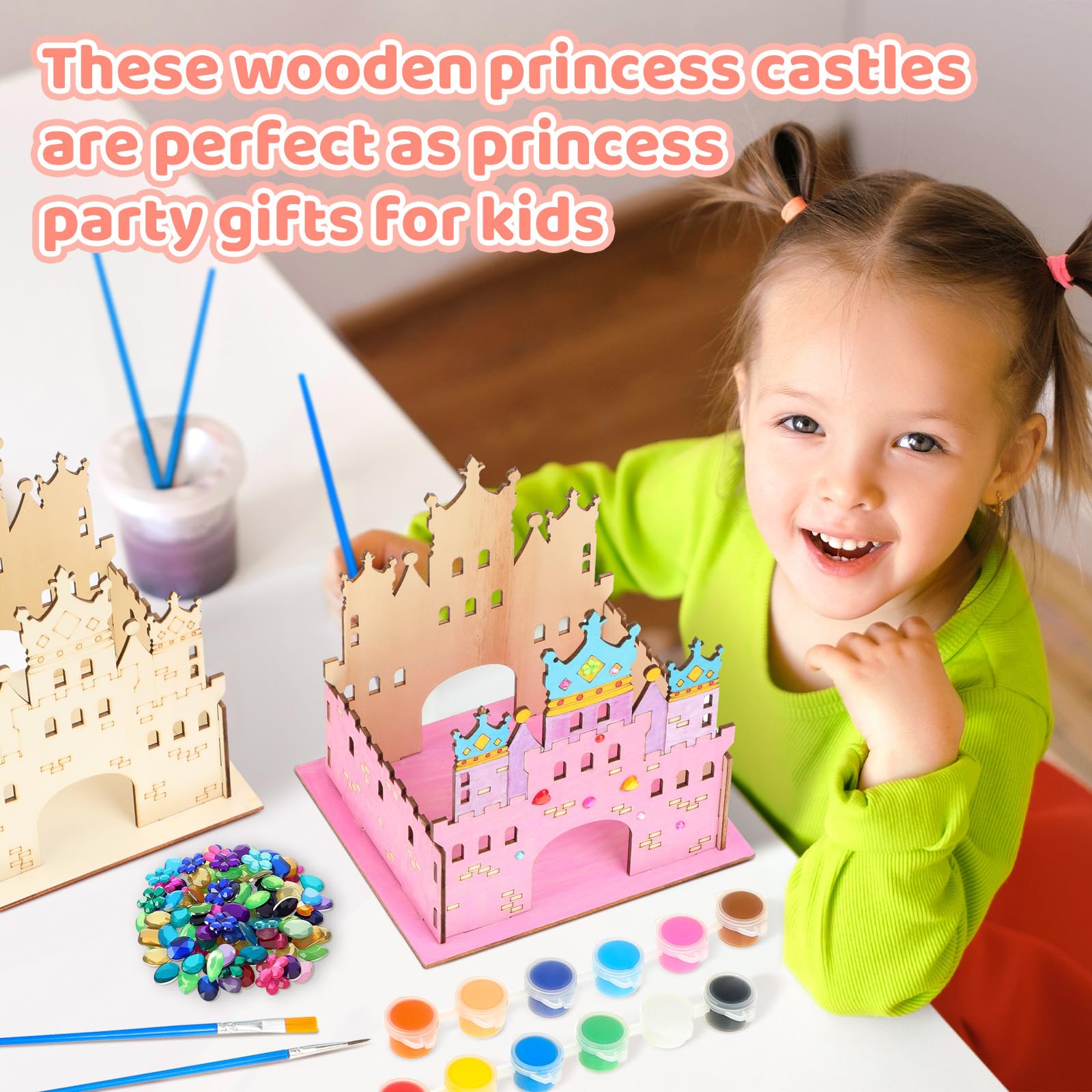 Blueweenly rhinestones add sparkle to castle decorations.