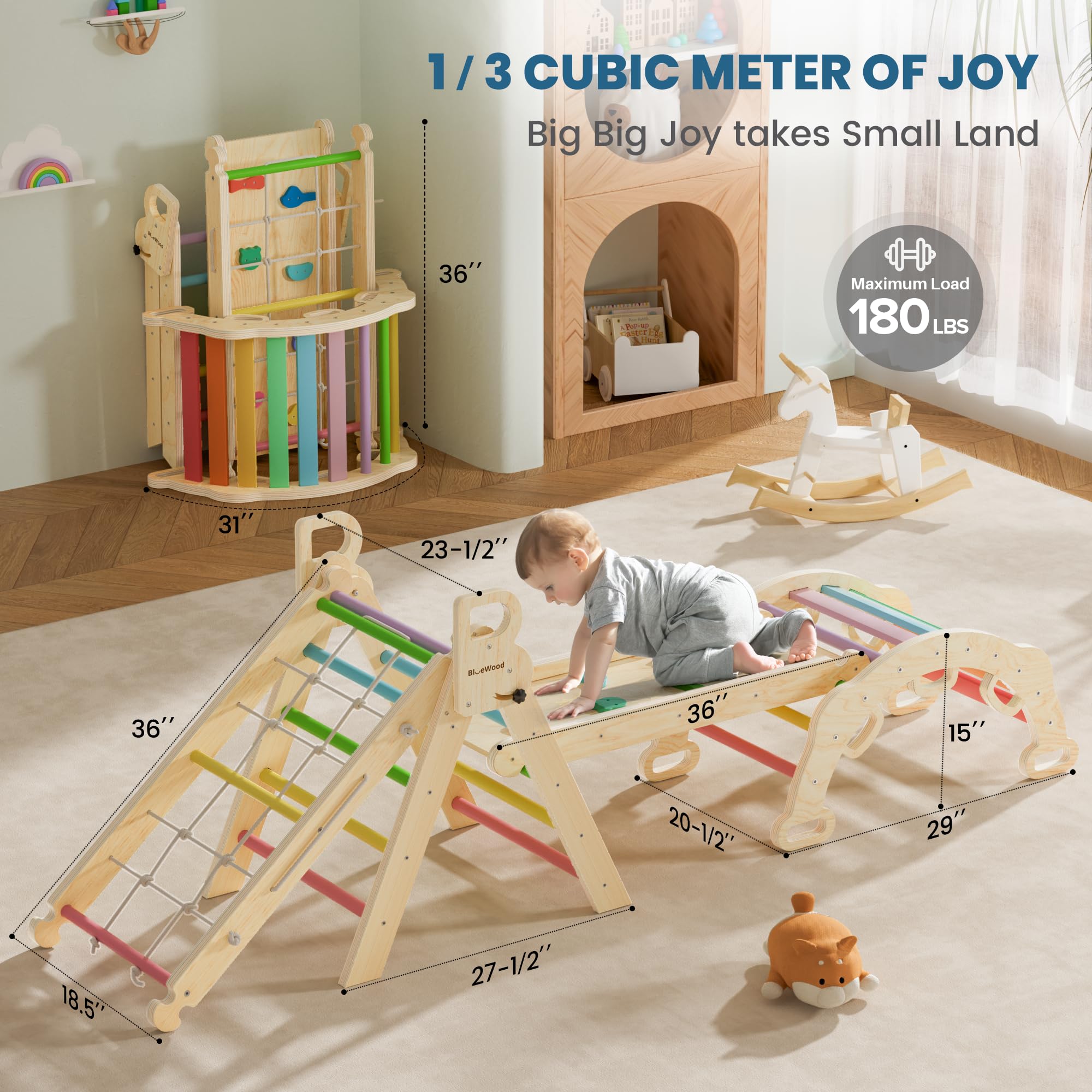 BlueWood beech wood construction supports growing strength with a stable handhold.