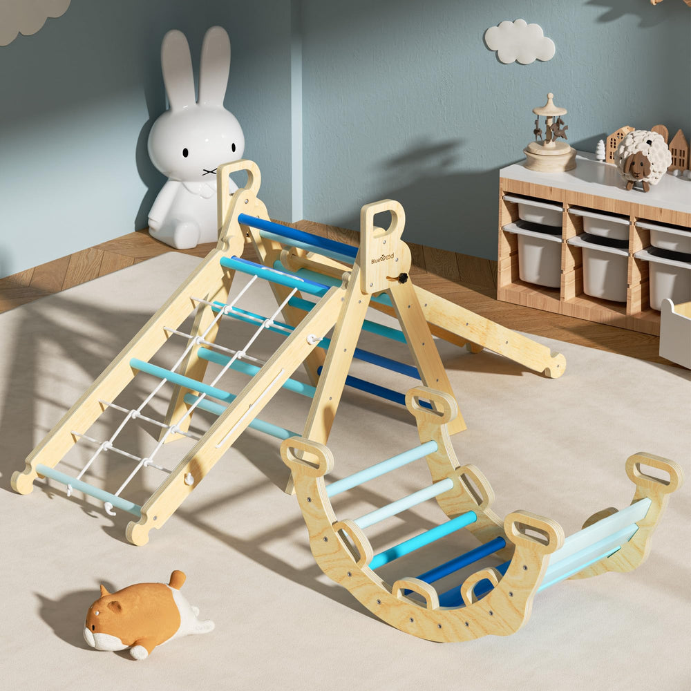 BlueWood high-capacity beech frame supports growing kids up to 160 lbs.