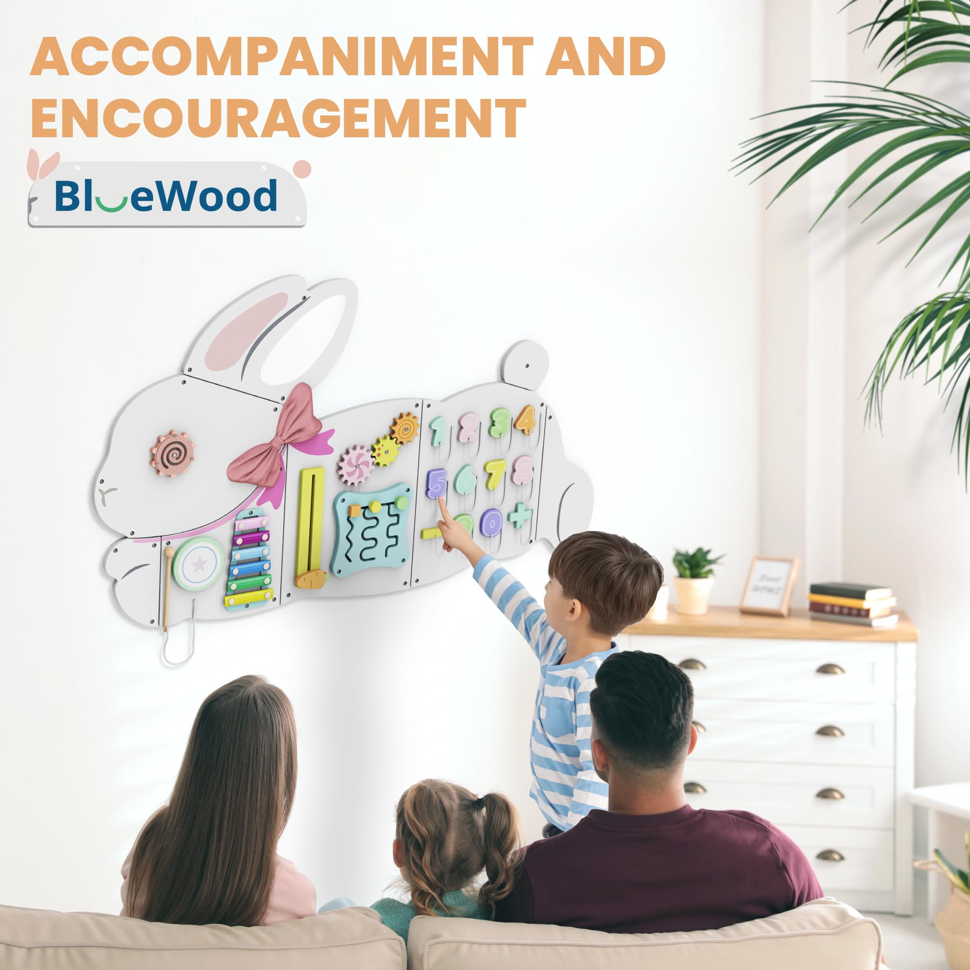 BlueWood Busy Board wall panel eco-friendly wood supports sustainable learning