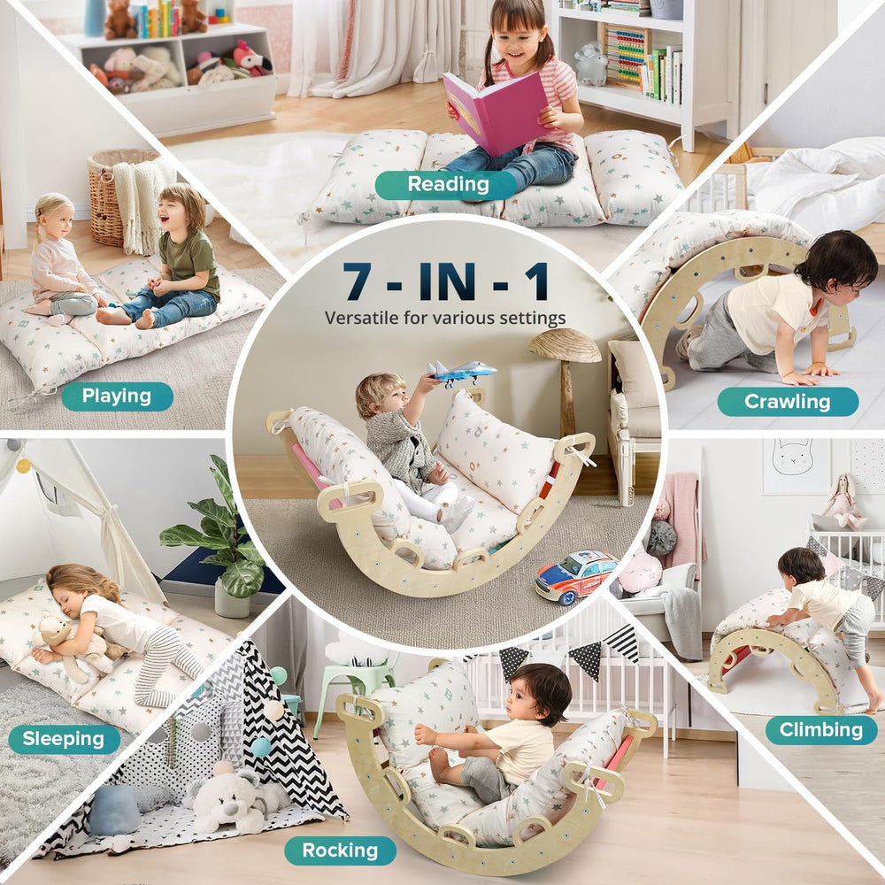 BlueWood Cushion supports anti-slip stability during active play.