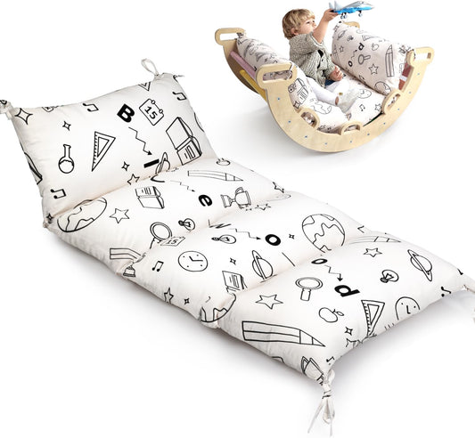 BlueWood cushion for climbing arch securely attached for stable play.