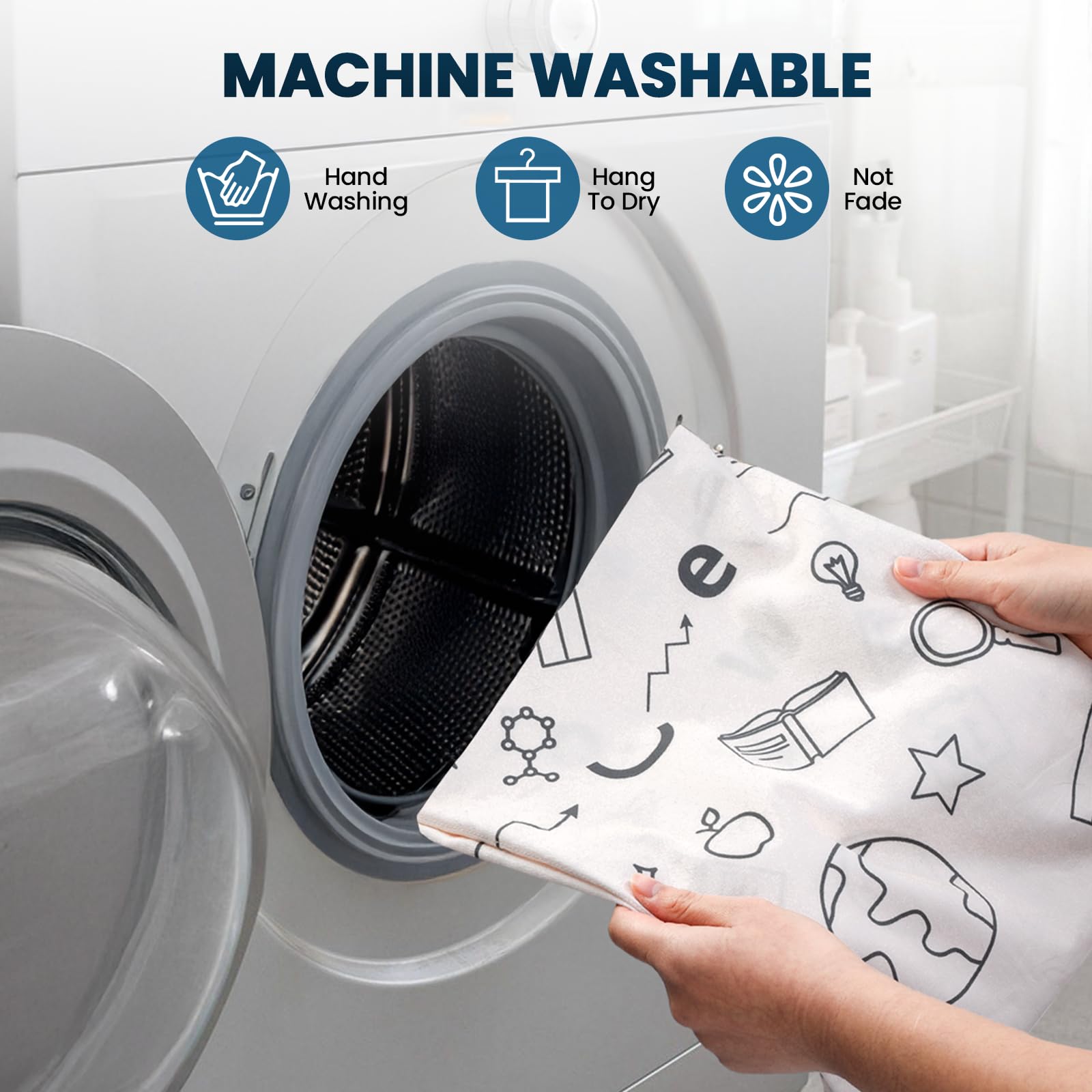 BlueWood cushion easy-care design is machine washable for quick cleaning.