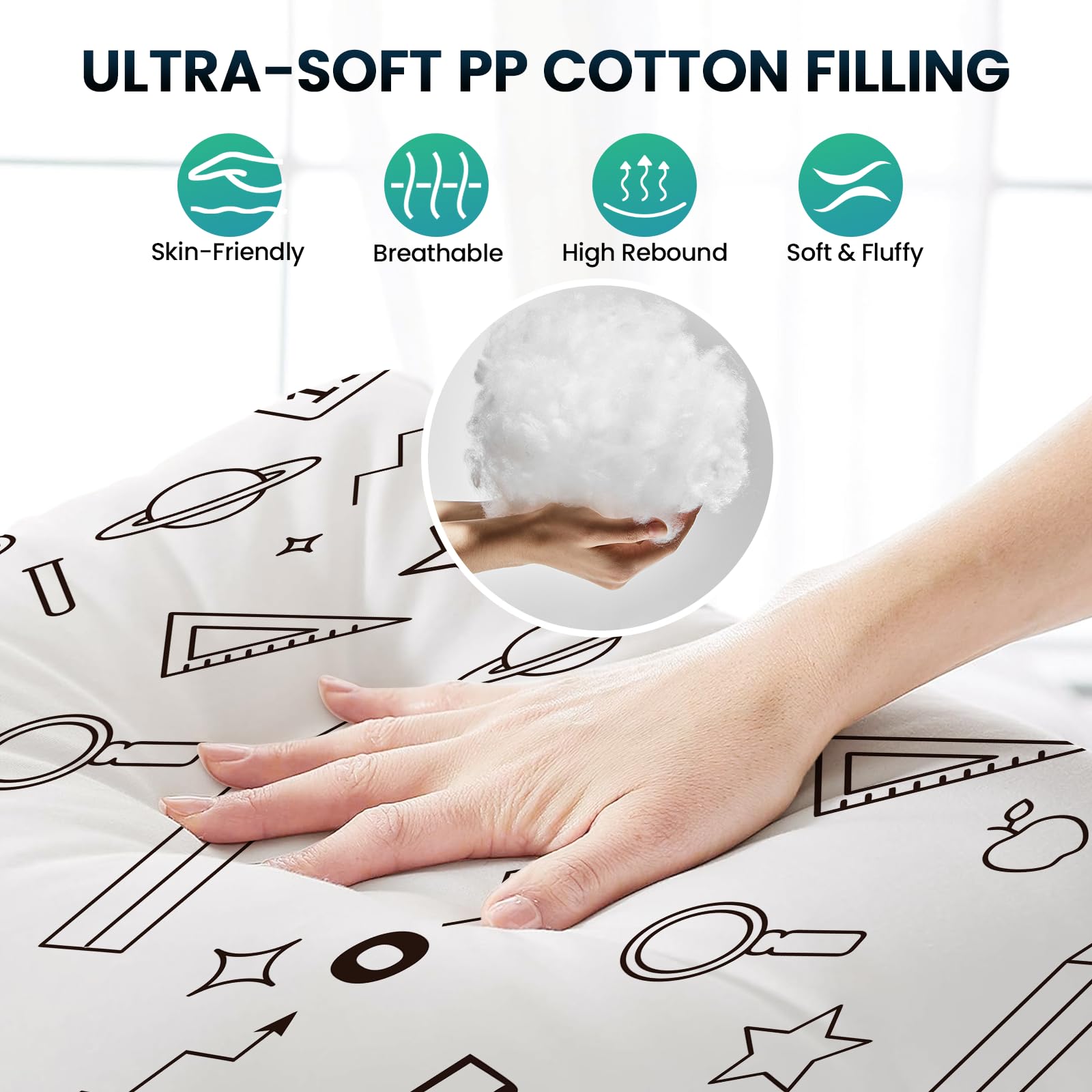 BlueWood Pikler cushion soft cotton cover enhances comfort during resting.