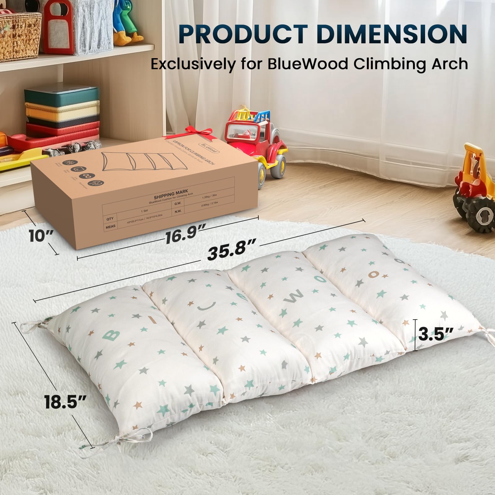 BlueWood Cushion features zip pockets for easy cleaning and maintenance.
