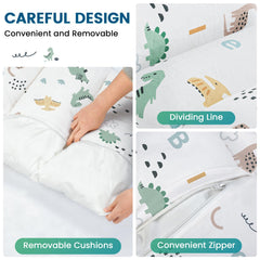 Four zipper pockets on BlueWood cushion simplify cleaning and organization.