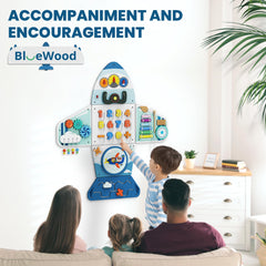 BlueWood parent-child play session with Busy Board to support bonding