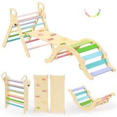BlueWood Pikler arch anti-tip safety for toddlers.