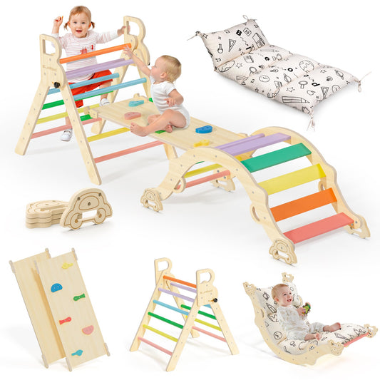 BlueWood Pikler Triangle Arch – versatile climbing arch for open-ended play.