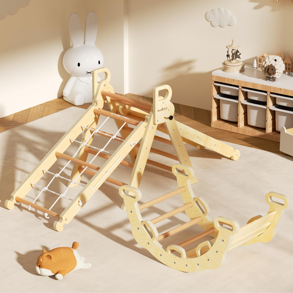 Beech wood construction from BlueWood supports up to 160 lbs with a secure grip.