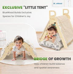 BlueWood Pikler Triangle Cushions – soft cotton cushions for comfortable, skin-friendly seating.