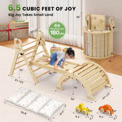 BlueWood Pikler Triangle Foldable: space-saving storage for compact rooms.