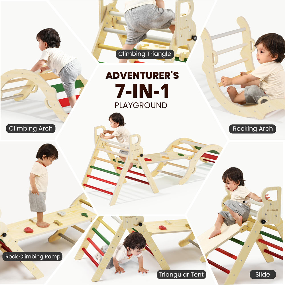 BlueWood Pikler Triangle Ladder: secure handholds encourage climbing confidence.