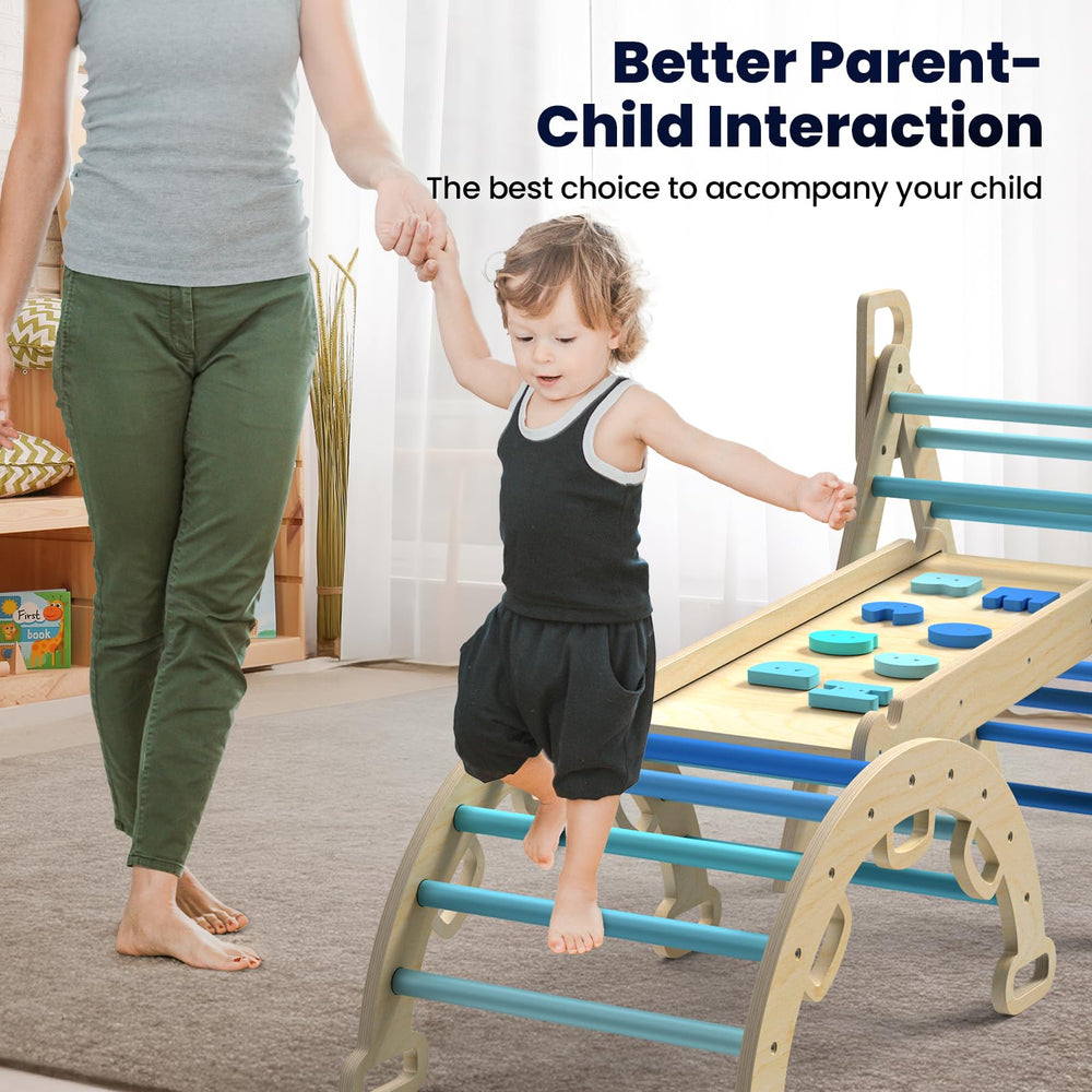 BlueWood natural solid wood finish offers tactile warmth and durability.