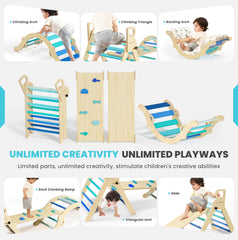 BlueWood ramp module expands play options for climbing with balance.
