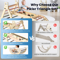 BlueWood Pikler triangle soft cushion provides comfortable, breathable support