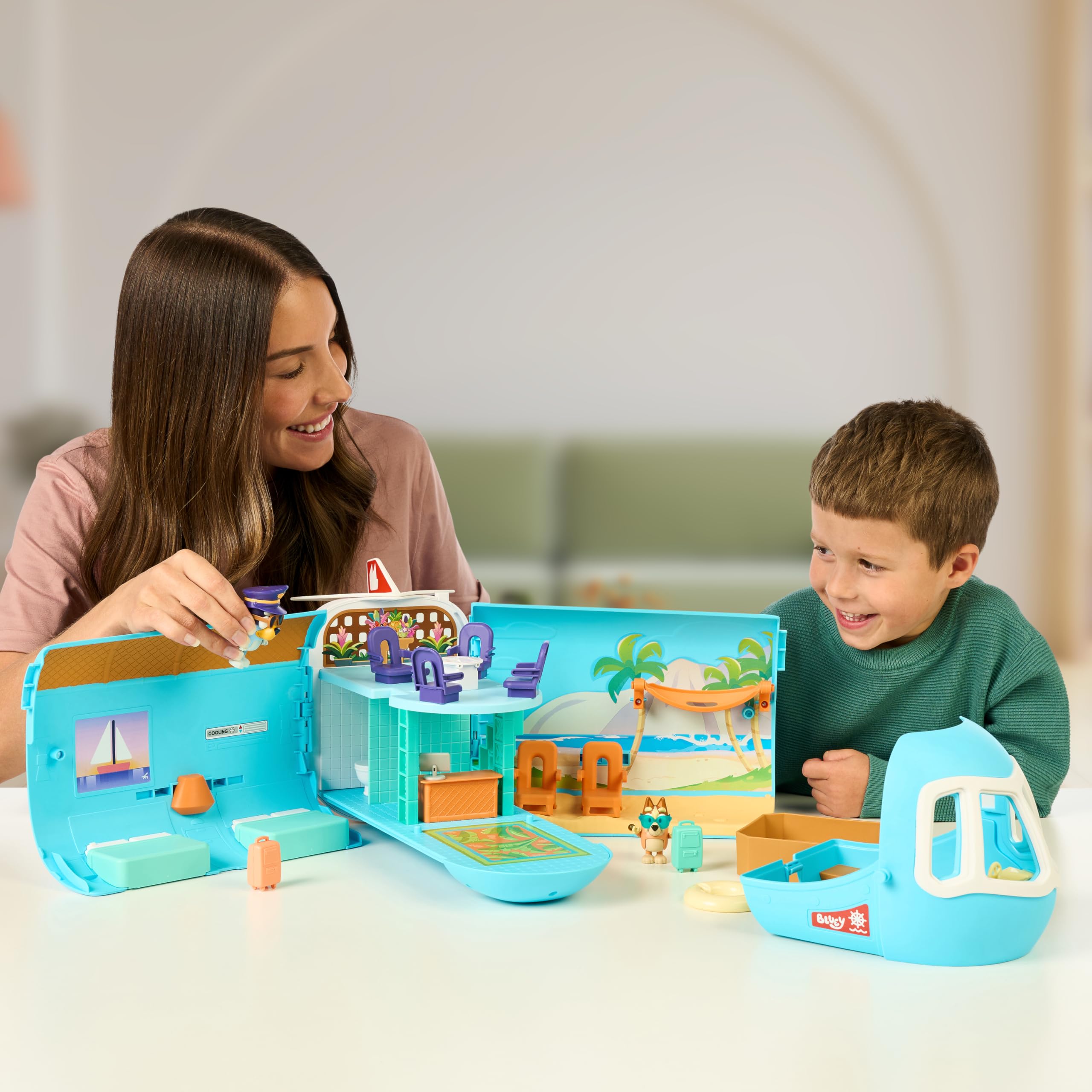 Bluey 27-wide two-level playset opens up expansive family play.