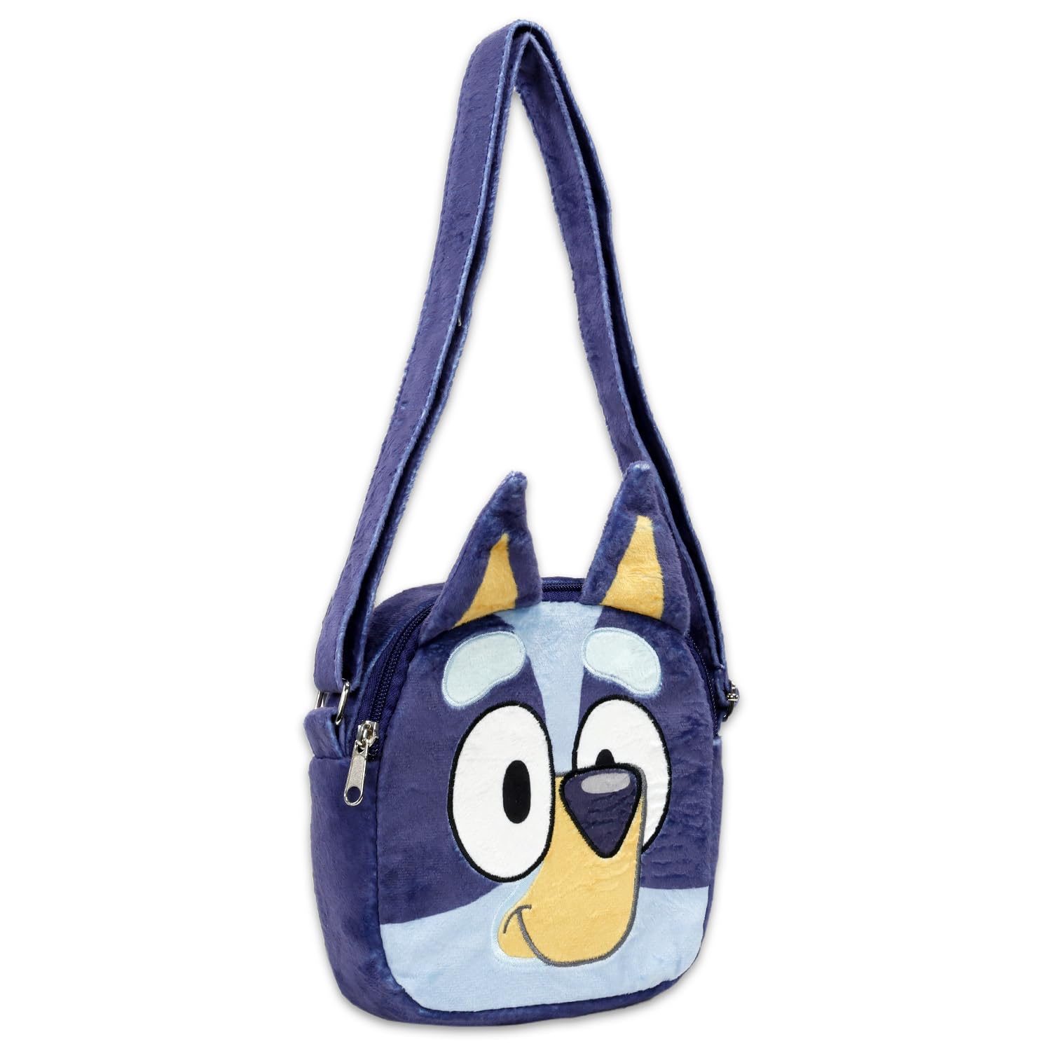 Bluey 9-inch plush bag with adjustable strap ready for on-the-go fun.