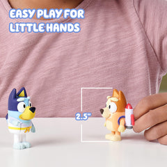 Bluey Action Heroes on-the-go-play set travels easily.