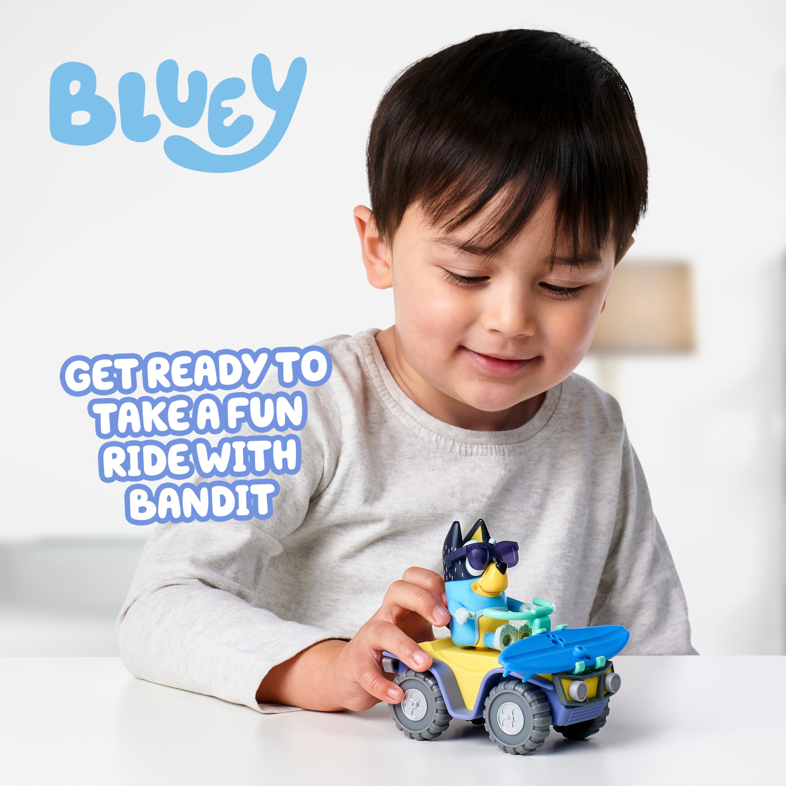 Bluey Bandit Beach Quad Bike ready for seaside adventures.