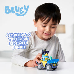 Bluey Bandit Beach Quad Bike ready for seaside adventures.